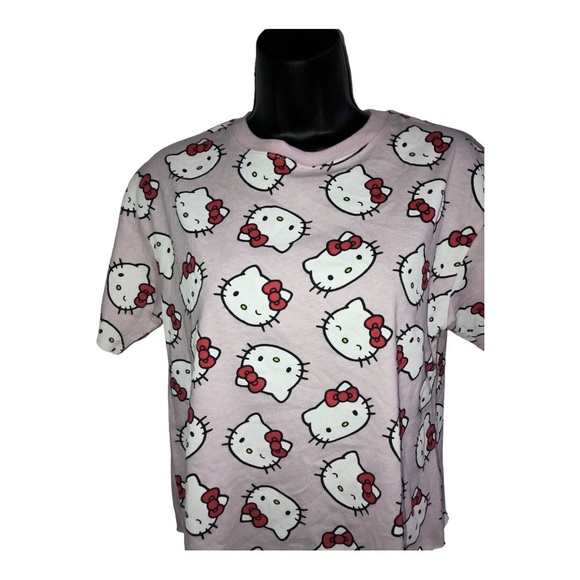 Hello Kitty Light pink short sleeve cropped graphic print t-shirt size small new - Picture 9 of 14